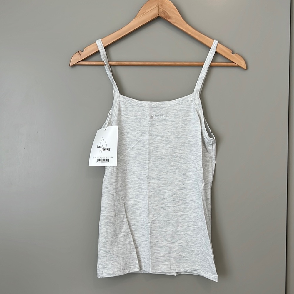Djerf Avenue Daily Tank Top Grey Melange M - NEW